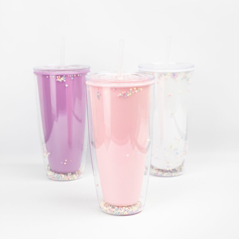 VASO PLÁSTICO CON SORBETE 720ML