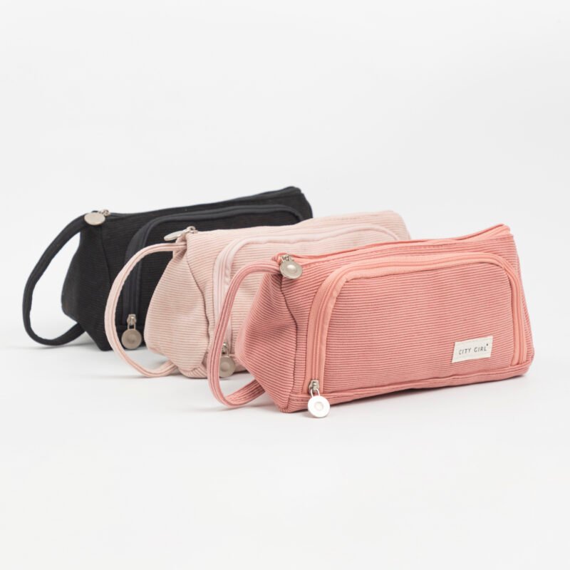 CARTUCHERA DE PANA CON BOLSILLO