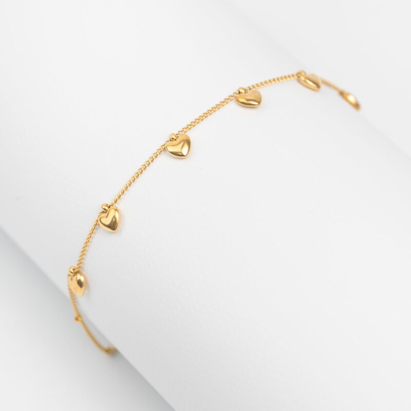 TOBILLERA CORAZON DORADA