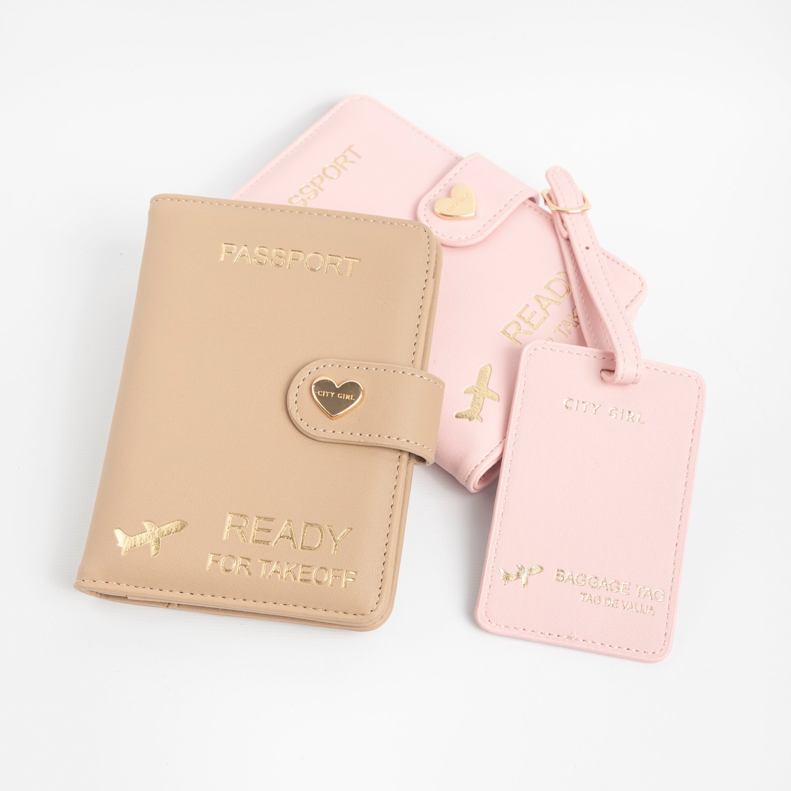 SET VIAJERO PORTA PASAPORTE Y TARJETERO PARA VALIJA