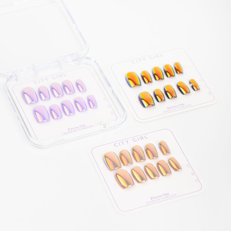 PRESS ON ALMOND CHROME